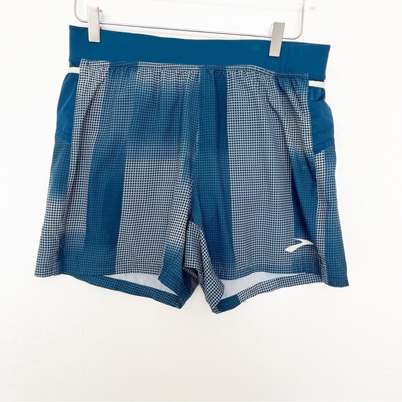 Brooks Sherpa 5" Running Short Blue and White Mens Size Medium - Picture 5 of 14